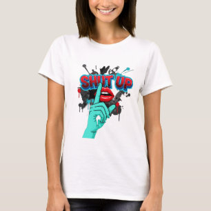 Cala a boca, design de camiseta