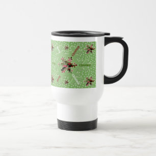 Caladium Merry Caneca de viagem de Natal