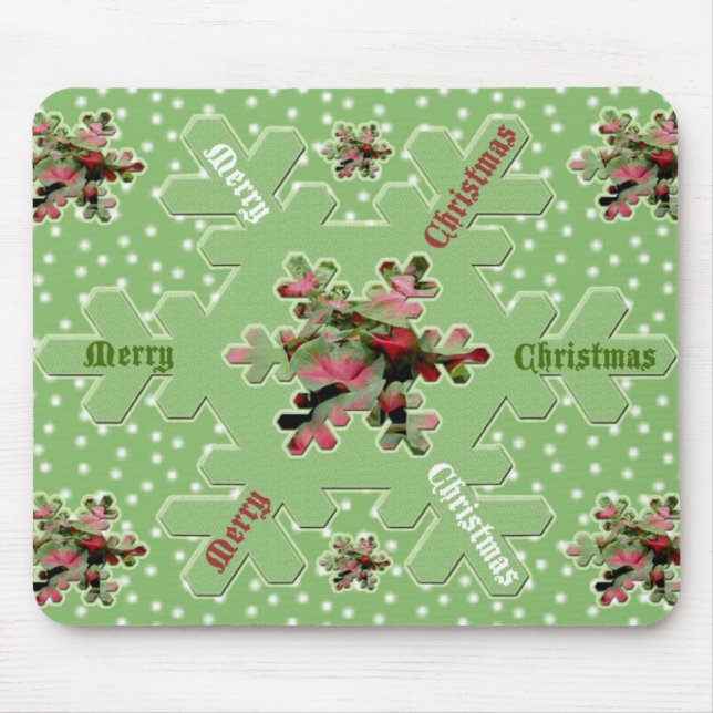 Caladium Merry Christmas Mousepad (Frente)