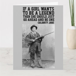CALAMITY JANE COWGIRL BIRTHDAY GREETING CARTÕES