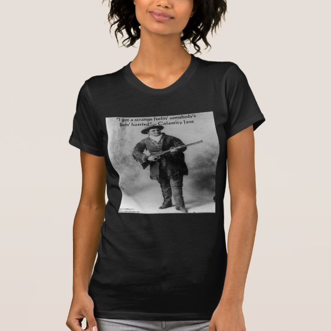 Calamity Jane Humor Cote Oferece Camisetas e Cartõ (Frente)