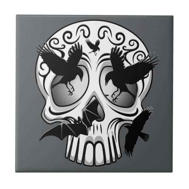 Calaveras Decorativas do Halloween (Frente)