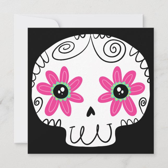 Calaverita Dia dos Mortos do Crânio do Açúcar (Frente)