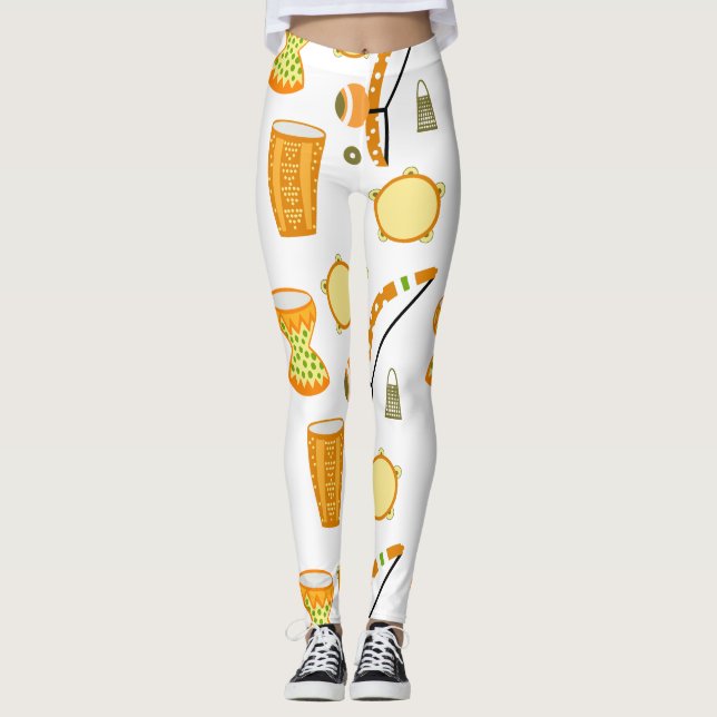 Calça legging com desenho de Capoeira (Frente)