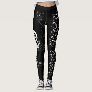 Calça legging notas musicais