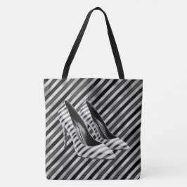 Calçado de Bolsa de Ombro Grande com de Faixa Pret