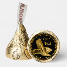 Calçado Hershey Hershey Dourado de alto calcanhar