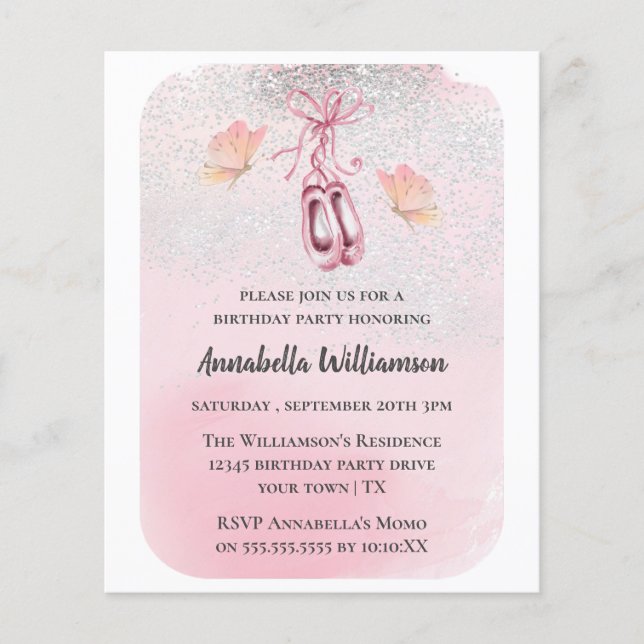 Calçados de Balé de orçamento e Festa de aniversár (Frente)