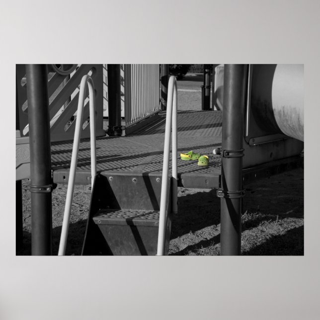 Calçados verdes na Impressão de playground (Frente)