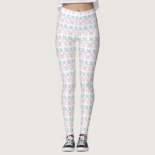 Calças de legging de colcha Sew Happy (Frente)