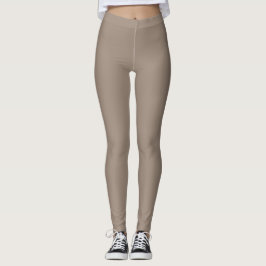 Calças Legging Bege Acinzentado