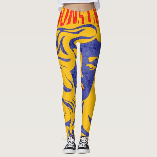 CALÇAS LEGGING DE DESIGN DE LIÇÕES APRENDIDAS PELA (Frente)