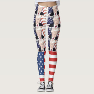 CALÇAS LEGGING YOGA PATRÓTICA TRUMP