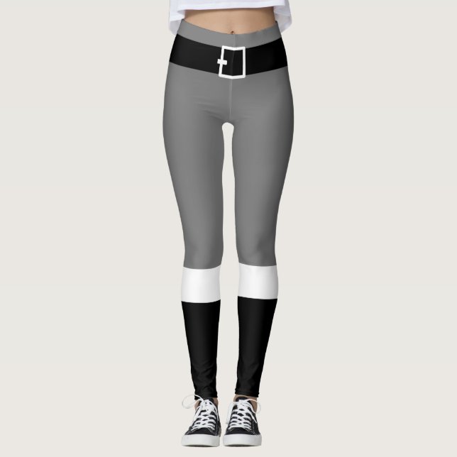 Calças Leggings Cinza Santa Fancy Pants Noite (Frente)