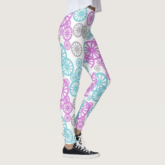 Calças Leggings de Círculo de Roda Incrível com Co (Direita)
