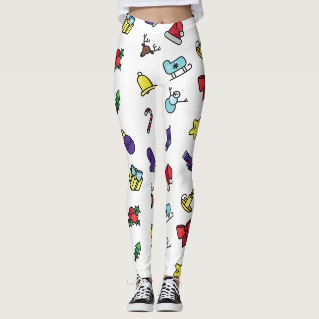 Calças Leggings de Natal para Mulheres (Frente)