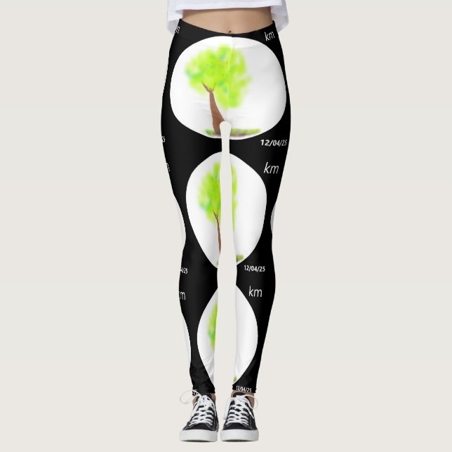 calças leggings de pintura de árvore km (Frente)