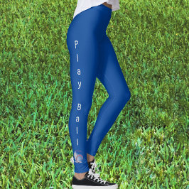 Calças Leggings Esportivas Azuis Play Ball de Beis