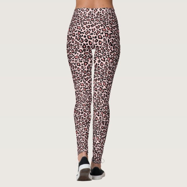 Calças Leggings Rosa Leopardo (Verso)