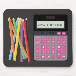 Calculadora e Pencils Mouse Pad
