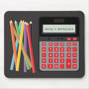 Calculadora e Pencils Mouse Pad