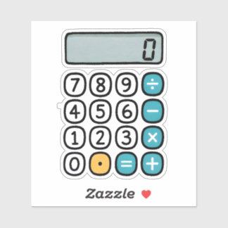 Calculadora Fofa Adesivo de Matemática para Escola