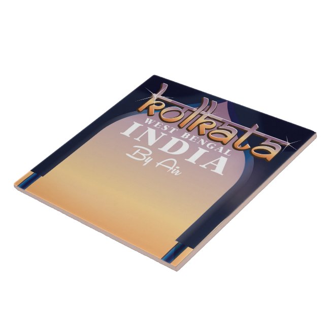 Calcutá - poster de férias na Índia de Bengala Oci (Lateral)