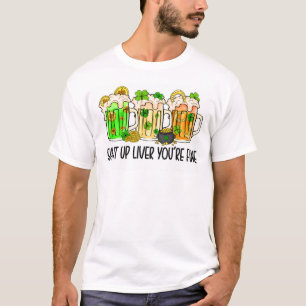 Cale-se Fígado, você é boa Camiseta engraçada