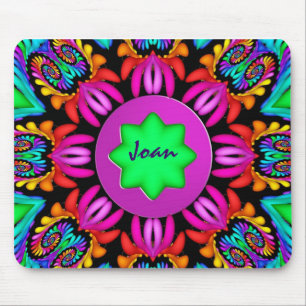Caleidoscópio bonito, mousepad das espirais com