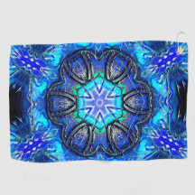 Caleidoscópio ciano e muito azul de tinta cercada