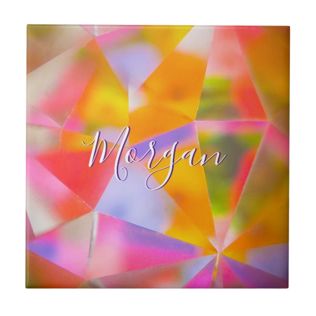 Caleidoscópio Colorido, Nome de Letra Secundária e (Frente)