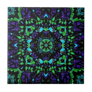 Caleidoscópio de Azul e Verde