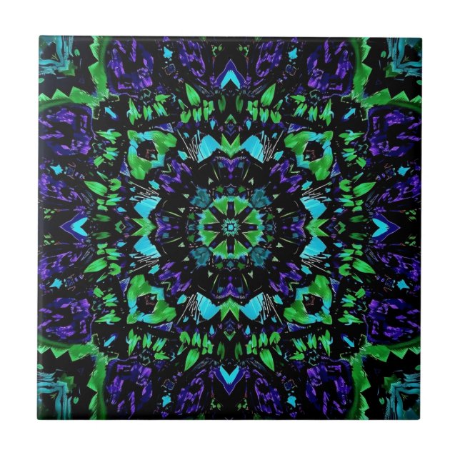 Caleidoscópio de Azul e Verde (Frente)