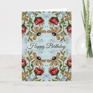 Caleidoscópio Floral - Cartão de Aniversário