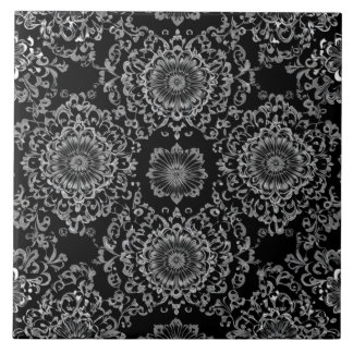Caleidoscópio Floral Clássico em Tonturas Escuras