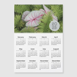 Calendar Ferns & Caladium Photo Magnet 2025
