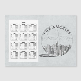 Calendar Los Angeles Cheio Ano 2020