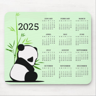 Calendar Mousepad Panda 2025