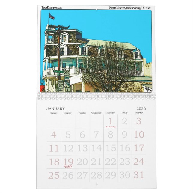 Calendário 0-2011 Calendário-Fredericksburg, TX (Jan 2026)