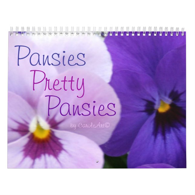 Calendário 0 Pansies, Pansies bonito 18 meses (Capa)