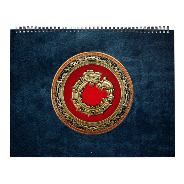 Calendário [100] Deus Serpente Quetzalcoatl [Dourado] (Capa)