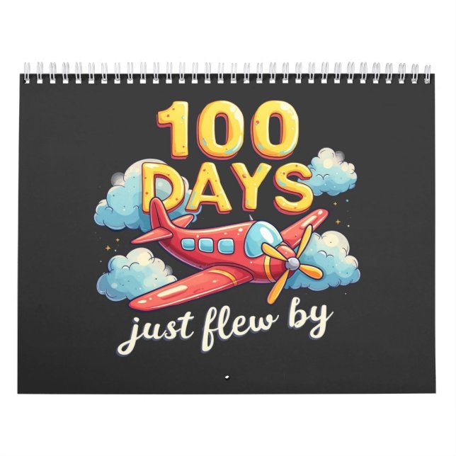 Calendário 100 Dias Voando Por Avião 100 Dias De Escola (Capa)