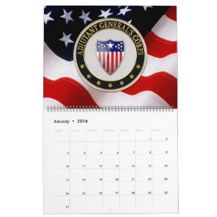 Calendário [100] Insígnia da Ramificação do Corpo Geral Adjut