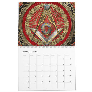 Calendário [100] Mestre Mason - Praça Dourada e bússolas