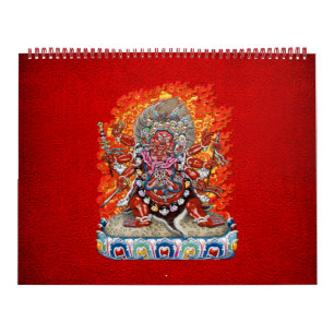 Calendário [100] Tibetano Thangka - Deidade Wrathful Hayagriv
