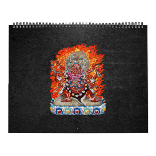 Calendário [100] Tibetano Thangka - Deidade Wrathful Hayagriv