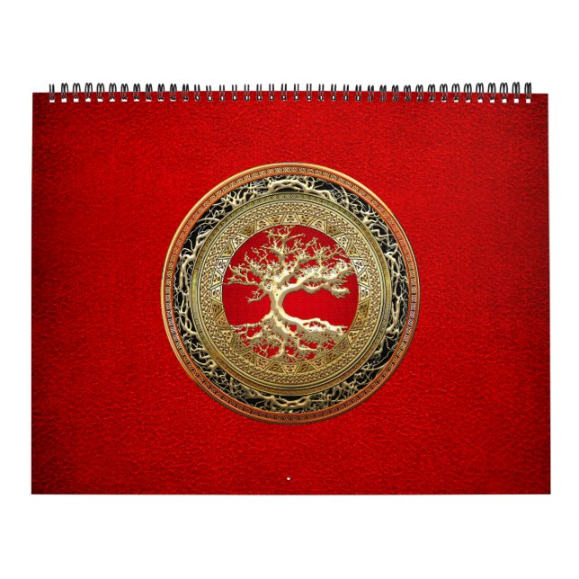 Calendário [100] Treasure Trove: Celtic Tree of Life [Dourado (Capa)