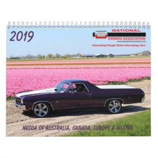 Calendário #11 NECOA de Austrália, de lata, de EUR & de Mex