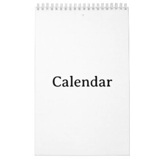 Calendário | 11" x 7" Página Única Pequeno Branco
