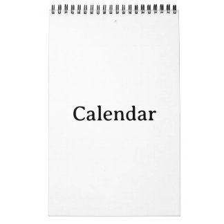 Calendário | 11" x 7" Página Única Pequeno Preto